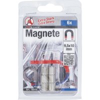 Magnet- Satz extra stark Ø 9,5 mm 6- teilig