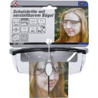 Schutzbrille mit verstellbarem Bügel | transparent
