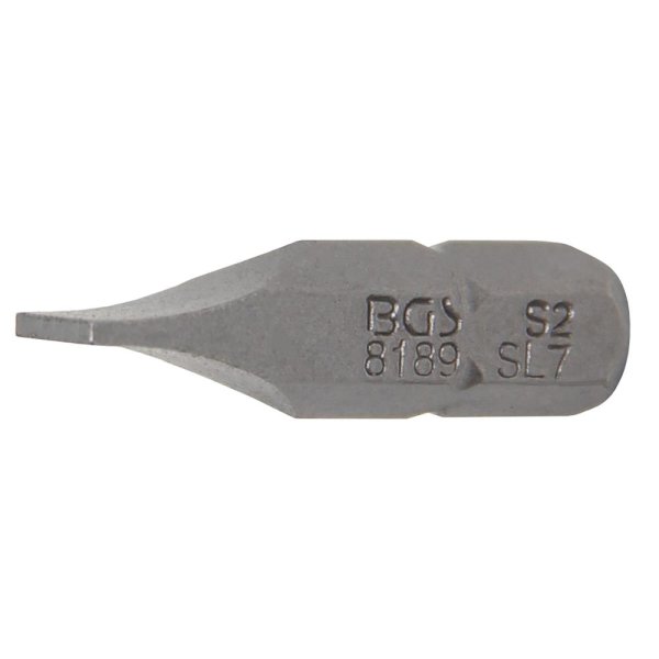 BGS Bit Schlitz 7 mm Länge 25 mm Antrieb 6,3mm (1/4")