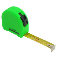 Rollbandmaß in Signalfarbe grün 3 m x 16 mm