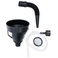 Öl- Einfüll- Trichter- Satz mit flexiblem Rohr und Schlauch | Ø 135 mm | 3-tlg.