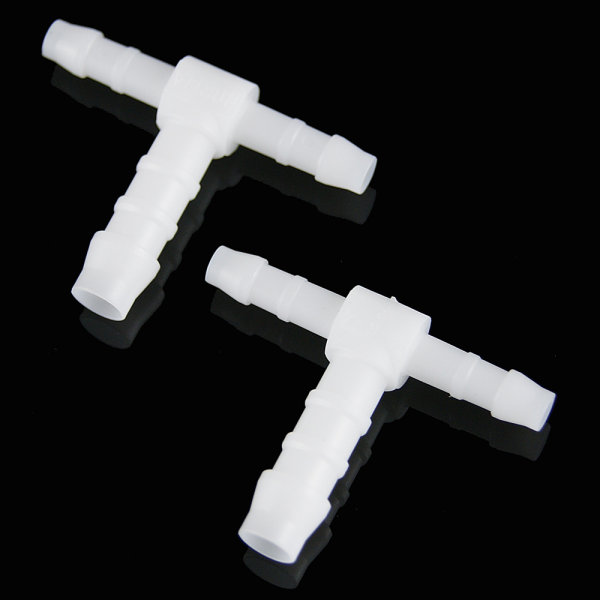 Benzinschlauchverbinder Reduzierstutzen T- Form 4-6-4 mm weiß 2 Stück
