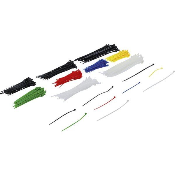Kabelbinder Sortiment farbig 100 - 200 mm 450 tlg.