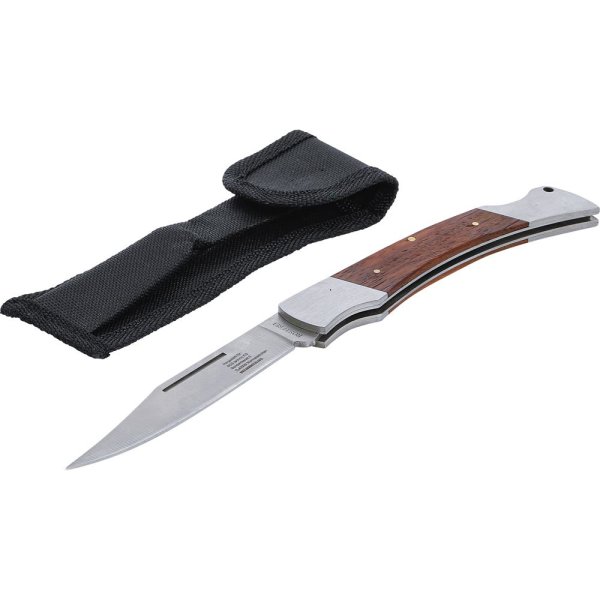 Universal Handwerker Messer mit Holzgriff und Gürteltasche