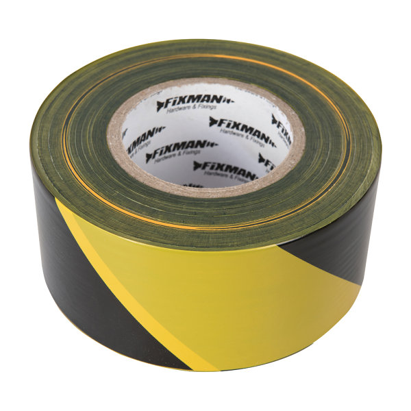 Absperrband 70 mm x 500 m schwarz / gelb Warnband Flatterband